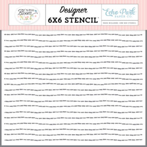 Echo Park in Full Bloom Stencil Happy Spring Trails