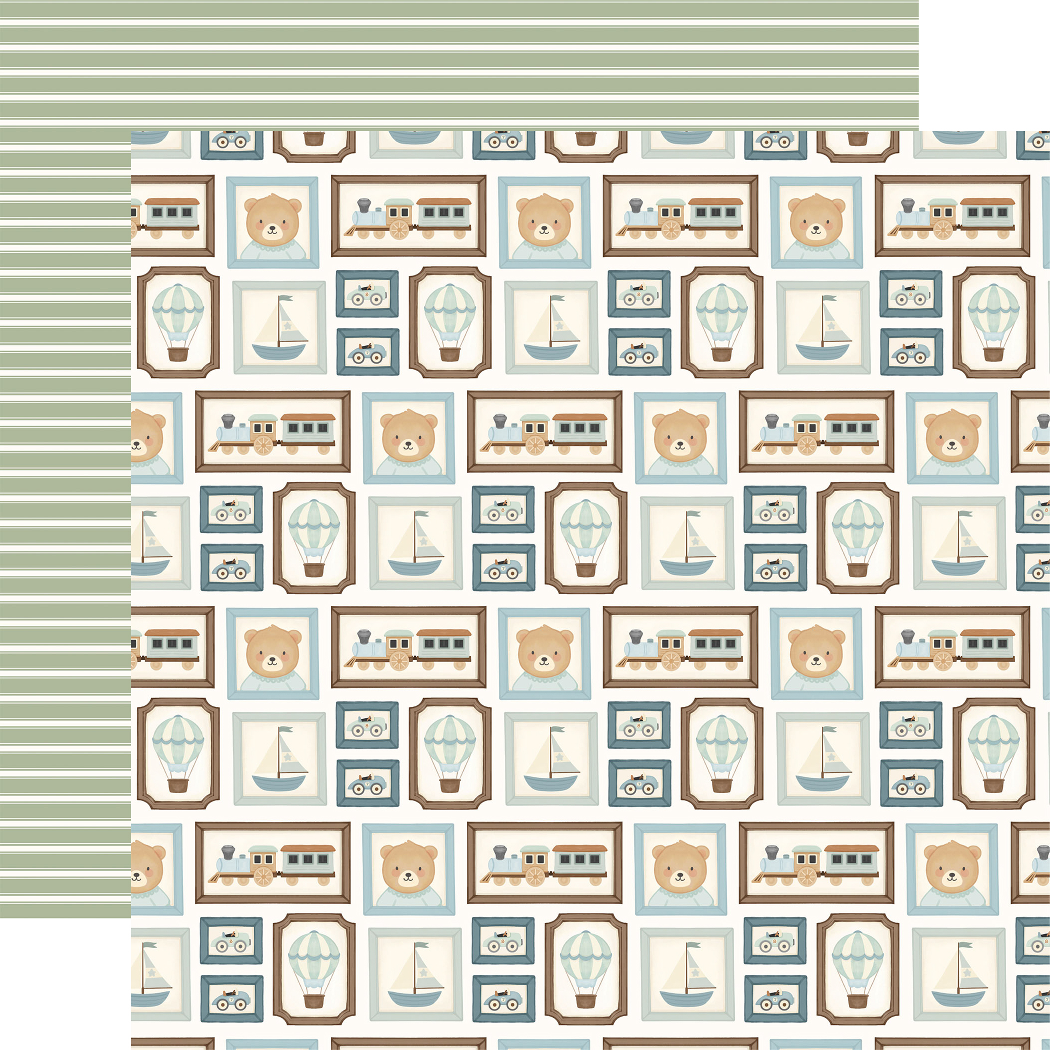 Carta Bella Little Lullbies Baby Boy 12X12 Boy Nursery Wall Art