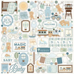 Carta Bella Little Lullabies Baby Boy Element Sticker