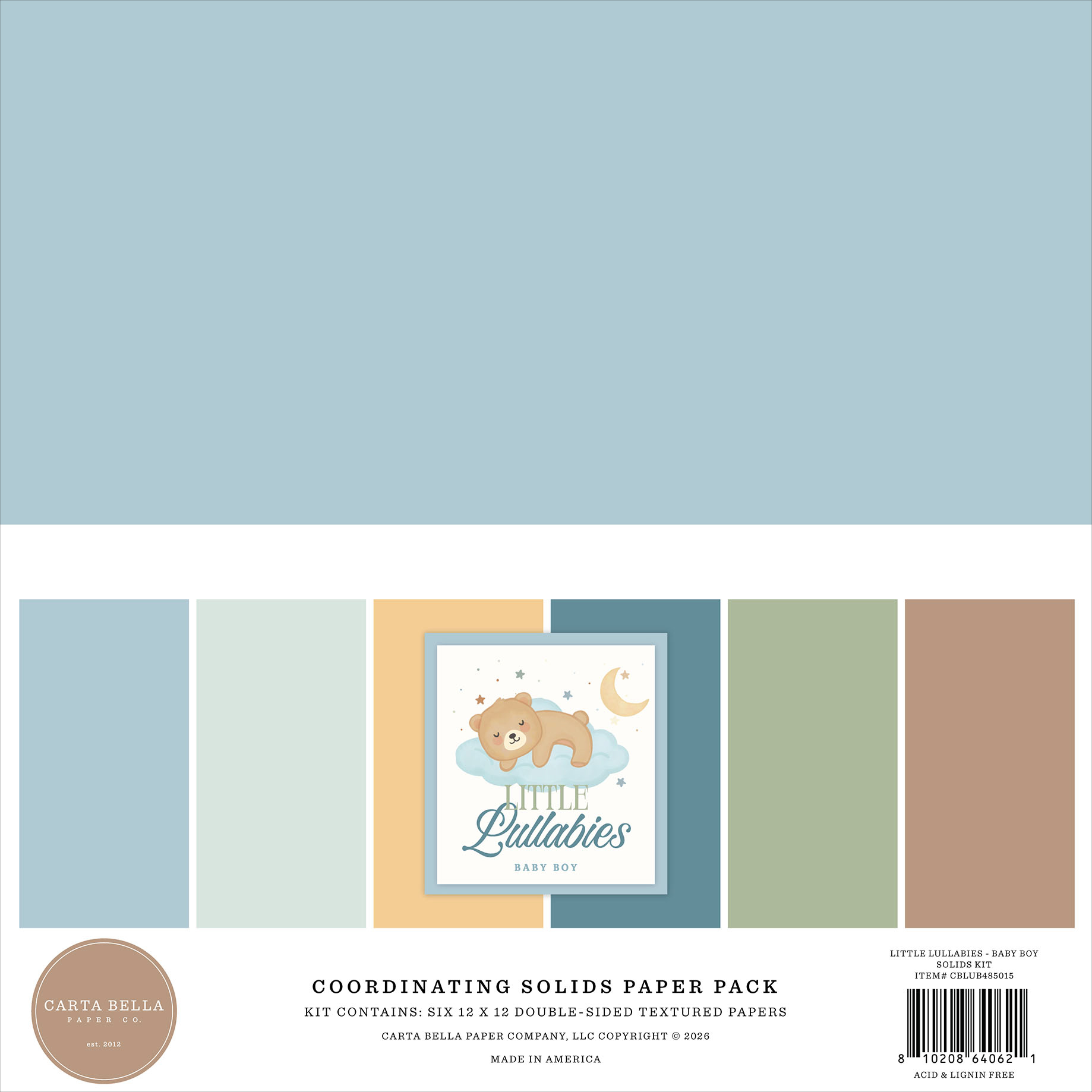 Carta Bella Little Lullabies Baby Boy Solids Kit