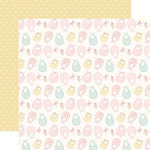 Carta Bella Little Lullbies Baby Girl 12X12 Sweet Girl Bibs
