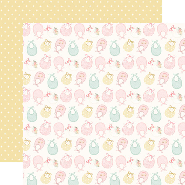 Carta Bella Little Lullbies Baby Girl 12X12 Sweet Girl Bibs