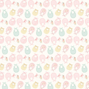 Carta Bella Little Lullbies Baby Girl 12X12 Sweet Girl Bibs