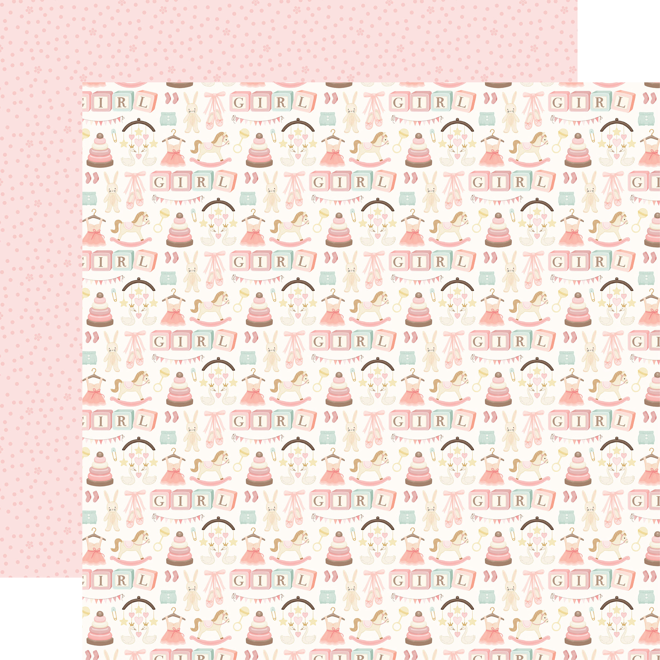 Carta Bella Little Lullbies Baby Girl 12X12 A Little Girl's Toys