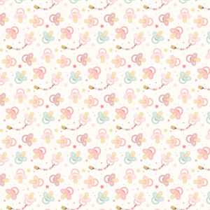 Carta Bella Little Lullbies Baby Girl 12X12 Little One Pacifiers