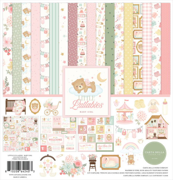 Carta Bella Little Lullabies Baby Girl Collection Kit