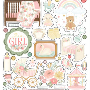 Carta Bella Little Lullabies Baby Girl Puffy Stickers