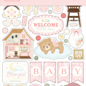 Carta Bella Little Lullabies Baby Girl Sticker Book