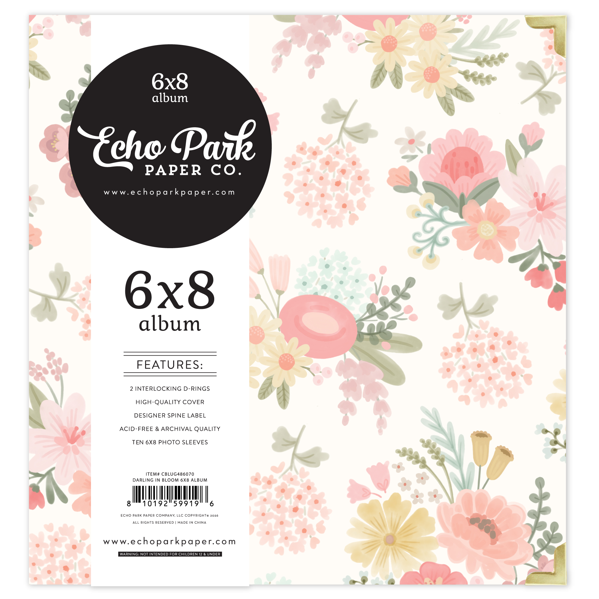 Carta Bella Little Lullabies Baby Girl 6X8 Album Darling in Bloom