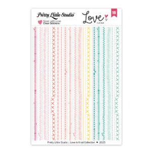 Pretty Little Studio Love Is Kind Stickers Sewn With Love Clear