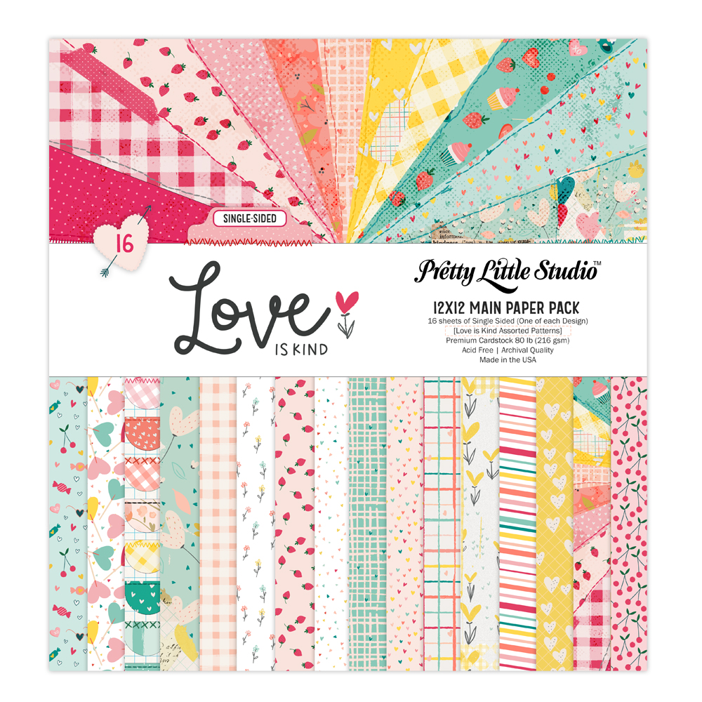 Pretty Little Studio Love Is Kind 12X12 Main Single Sided Collection Pack