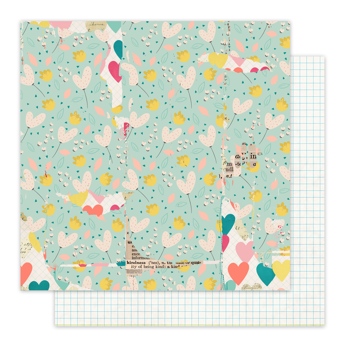 Pretty Little Studio Love Is Kind 12X12 White Strawberry