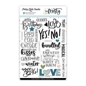 Pretty Little Studio Frosty & Friends Stickers Snowflake Kisses Clear