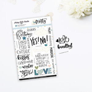 Pretty Little Studio Frosty & Friends Stickers Snowflake Kisses Clear