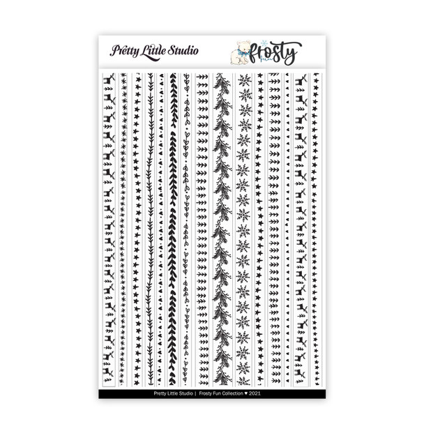 Pretty Little Studio Frosty & Friends Stickers Sweater Weather Clear