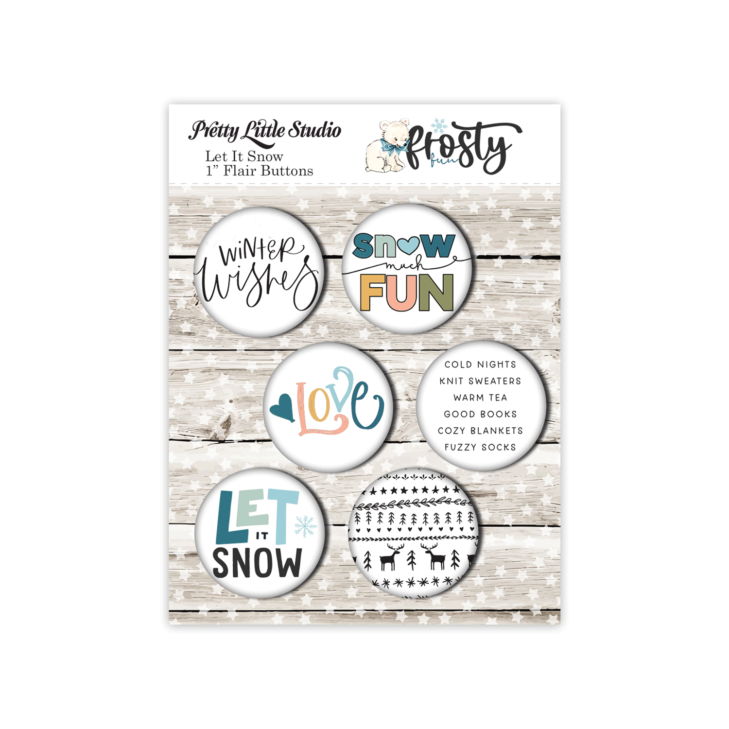 Pretty Little Studio Frosty & Friends Flair Let It Snow
