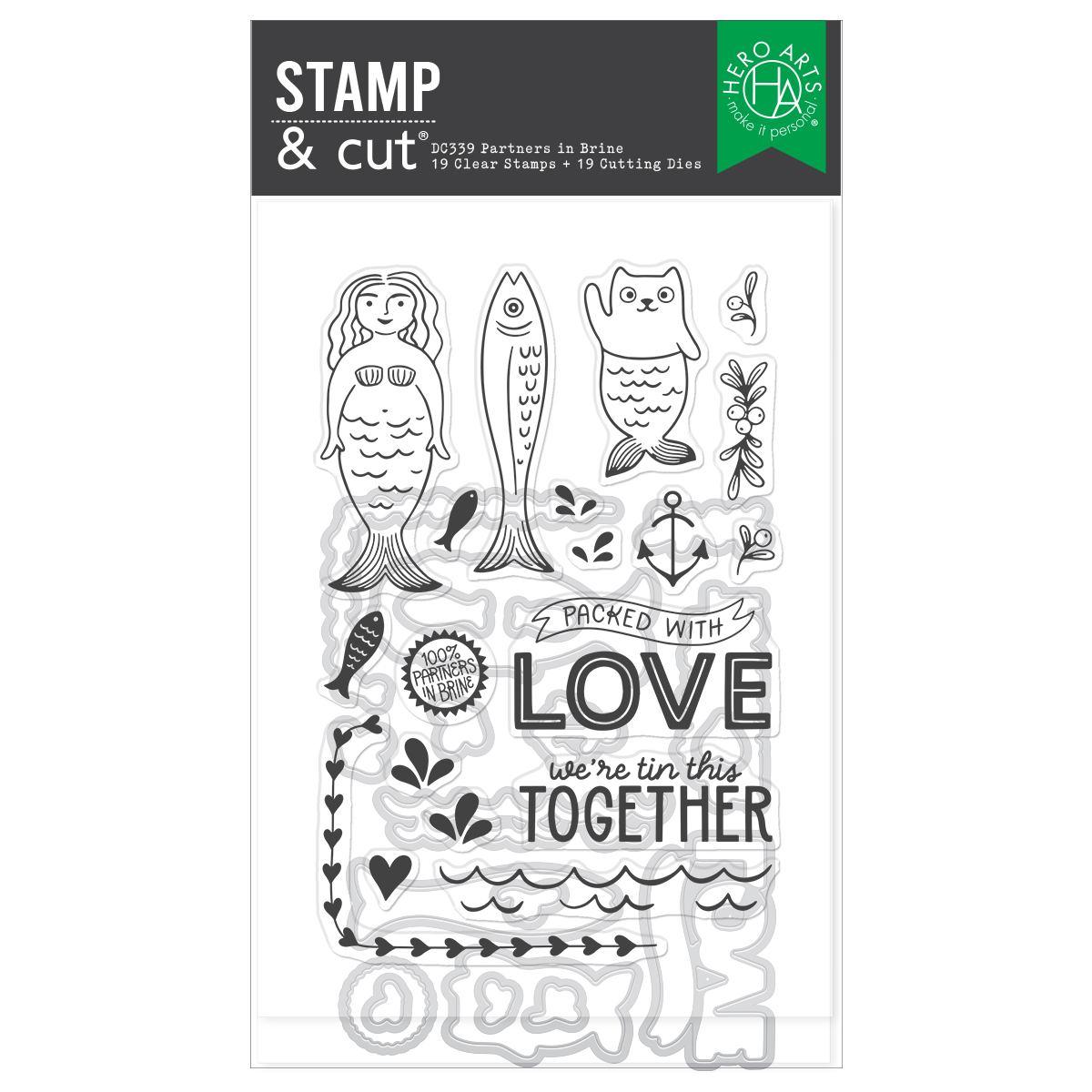 Hero Arts Stamp & Cut Partners in Brine