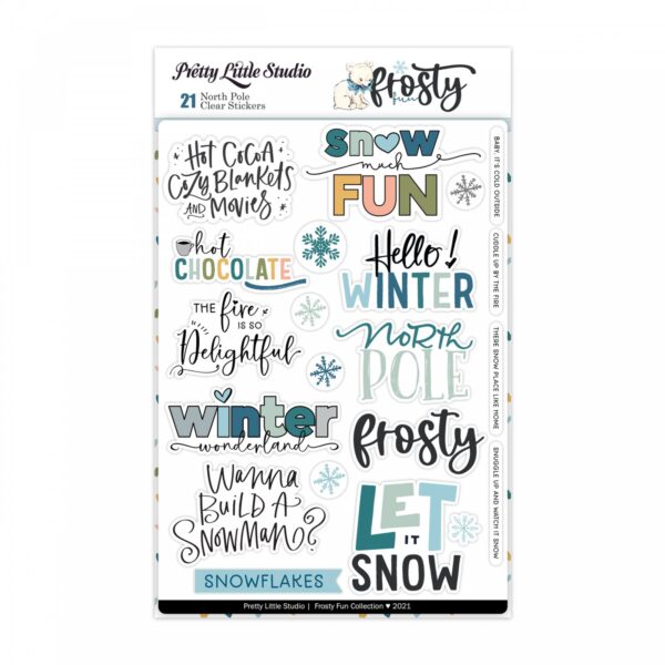 Pretty Little Studio Frosty & Friends Stickers Fruitcake Stitches Clear