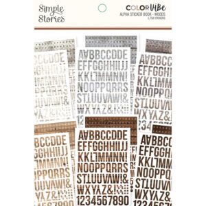 SIMPLE STORIES COLOR VIBE 6X8 ALPHA STICKERS WOODS