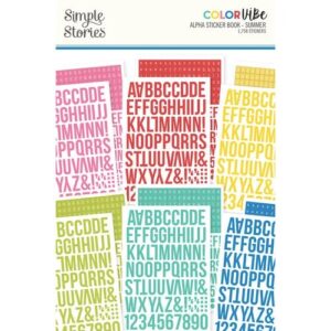 SIMPLE STORIES COLOR VIBE 6X8 ALPHA STICKER SUMMER