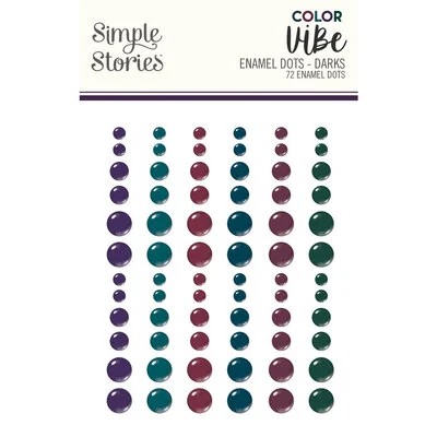 Simple Stories Color Vibe Enamel Dots Darks