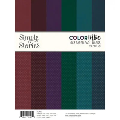 Simple Stories Color Vibe Darks 6X8 Paper Pad