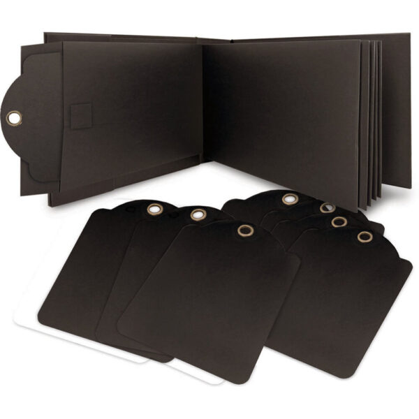 Graphic 45 Rectangle Policy Envelope Album — Black