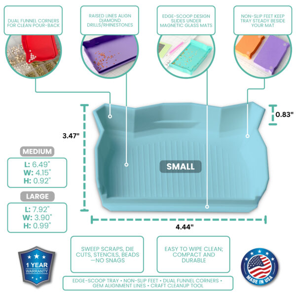 Glass Board Studios Craft Catchers (Set of 3) Ice Blue