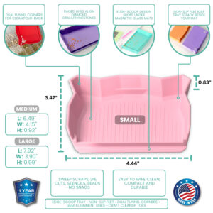 Glass Board Studios Craft Catchers (Set of 3) Blush Pink