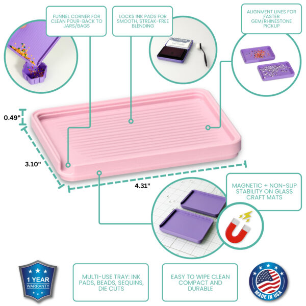 Glass Board Studios Magink Tray (Set of 2) Blush Pink