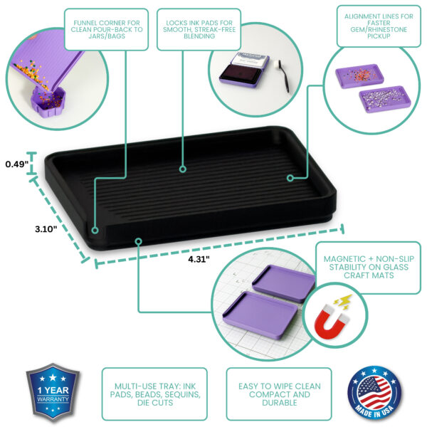 Glass Board Studios Magink Tray (Set of 2) Jet Black