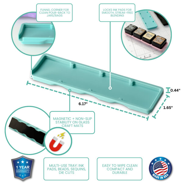 Glass Board Studios Magink Quad Tray (Set of 2) Seaside Teal