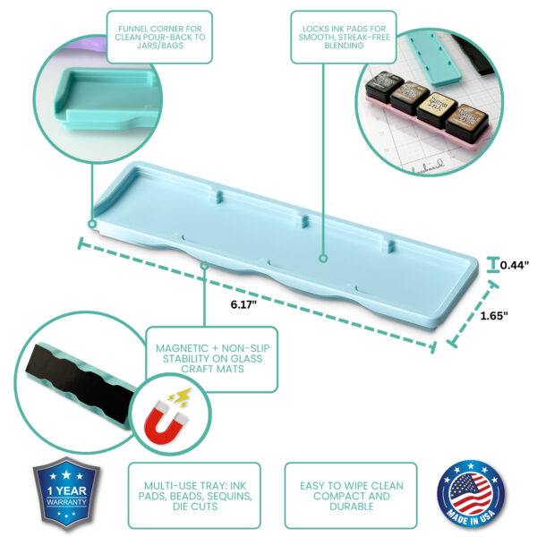 Glass Board Studios Magink Quad Tray (Set of 2) Ice Blue