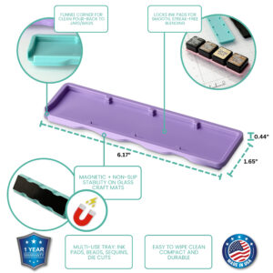 Glass Board Studios Magink Quad Tray (Set of 2) Periwinkle Purple