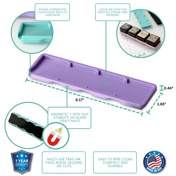 Glass Board Studios Magink Quad Tray (Set of 2) Periwinkle Purple