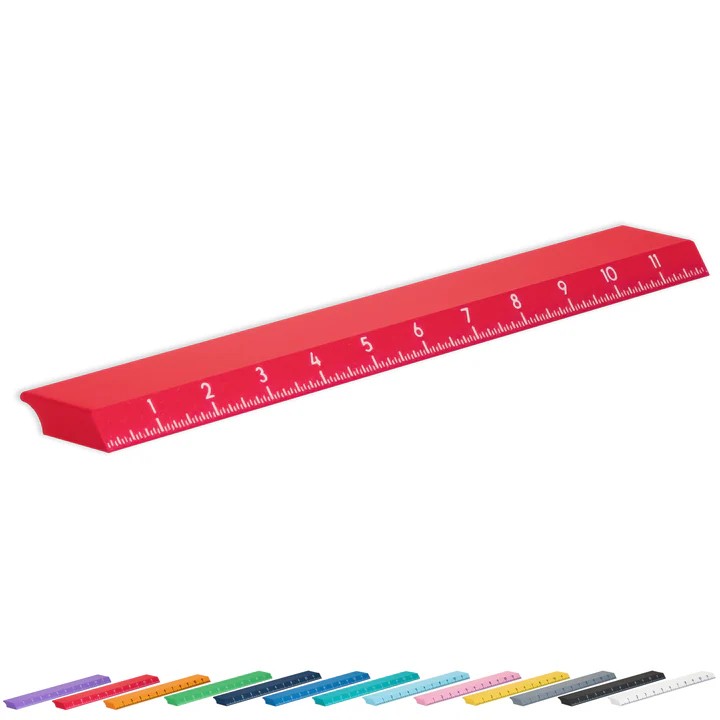 Glass Board Studios Megamag 12" Ruler Cherry Red