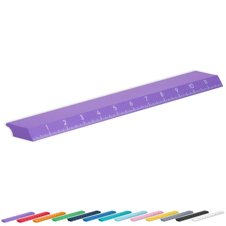 Glass Board Studios Megamag 12" Ruler Periwinkle Purple