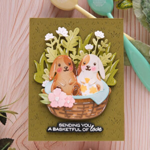 Waffle Flower Basketful of Bunny Duo Die-n-stencil