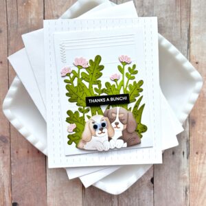 Waffle Flower Basketful of Puppies Die-n-stencil