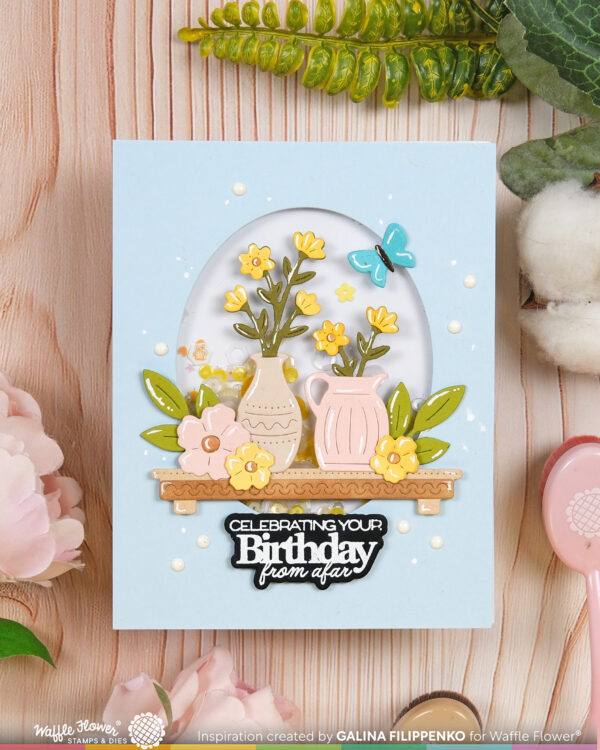 Waffle Flower Floral Shelf Die