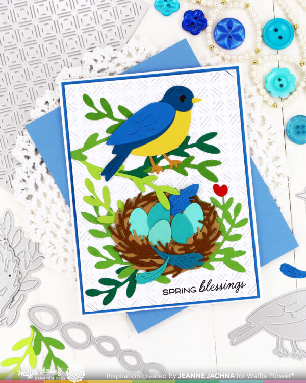 Waffle Flower Sweet Bluebird Duo Die
