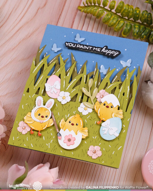 Waffle Flower Tall Grass Die