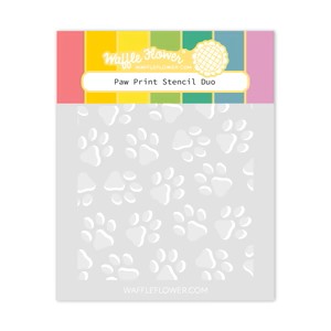 WF Stencil Paw Print Duo
