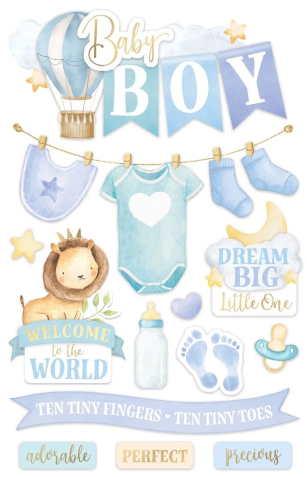 Paper House 3D Baby Boy Watercolor