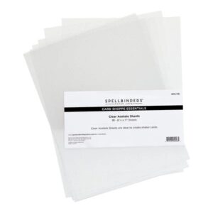 SPELLBINDERS CLEAR ACETATE SHEETS 8.5 X 11