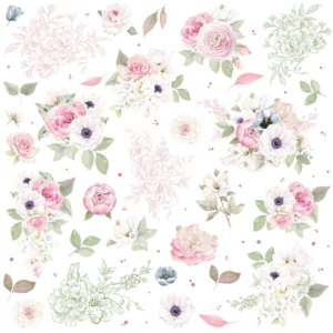 Uq Whispers of Wisdon 12X12 Floral Fragments Paper