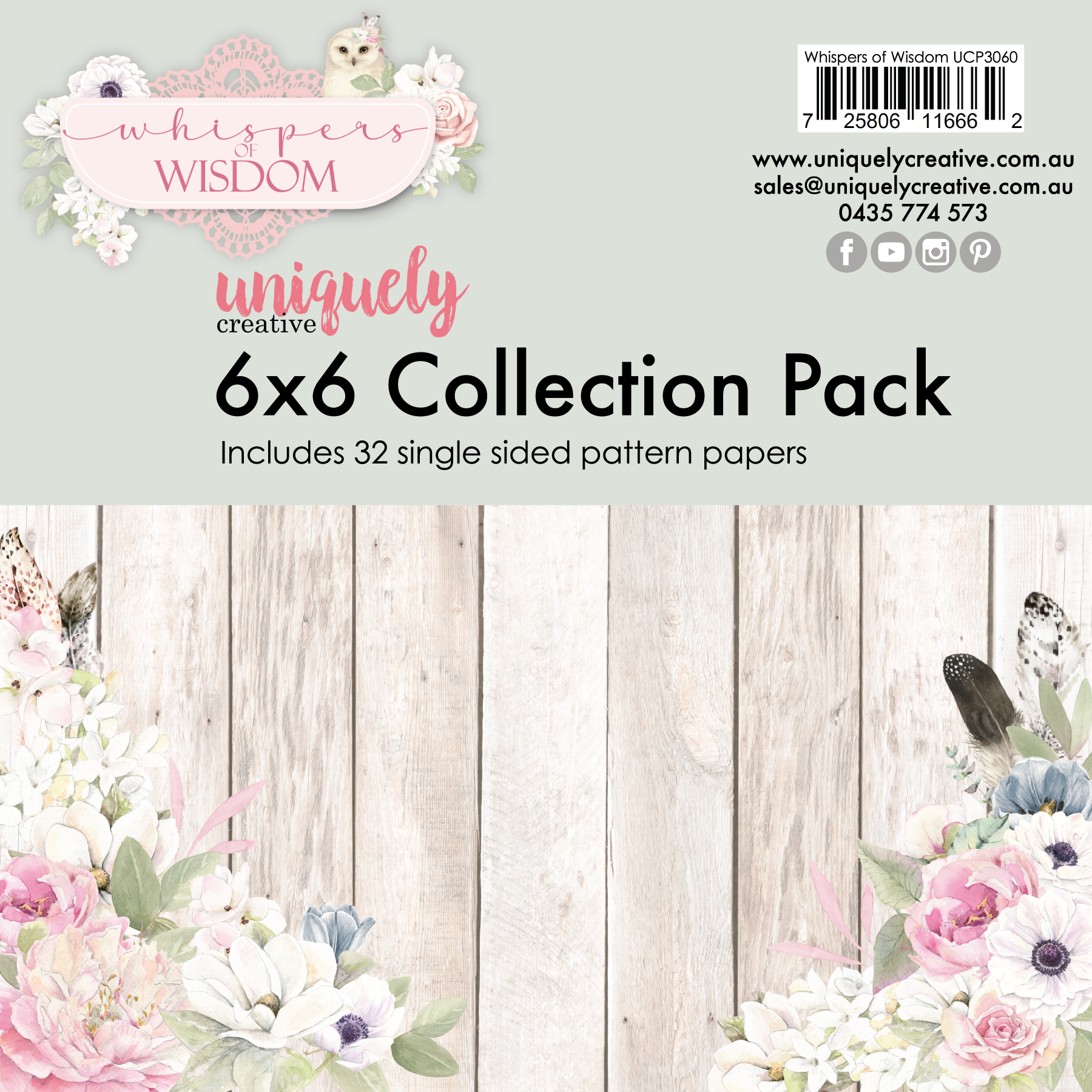 Uq Whispers of Wisdom 6X6 Collection Pack