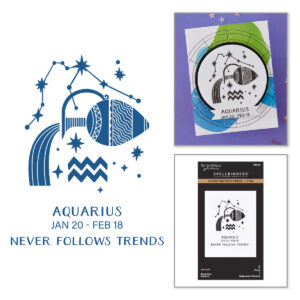Spellbinders Block Print Aquarius Registration Press + Foil Plate