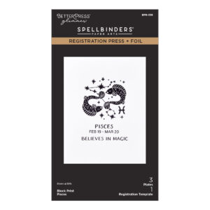 Spellbinders Block Print Pisces Registration Press + Foil Plate