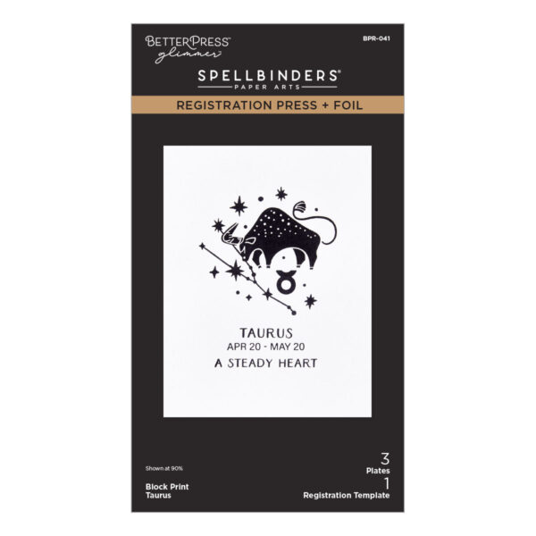 Spellbinders Block Print Taurus Registration Press + Foil Plate